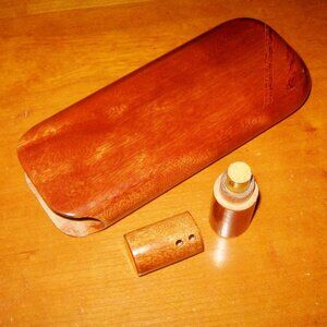 Wood 2 Finger Cigar Travel Case - Unique Humidor